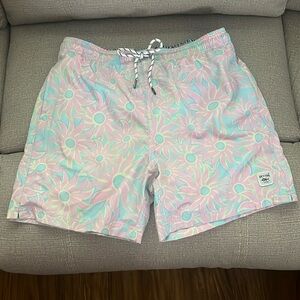 Mens large spicy tuna swimming trunks.